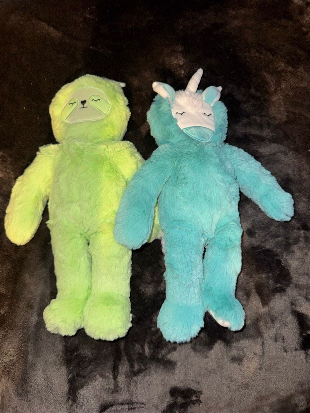 Slumberkins plush unicorn and alien bundle